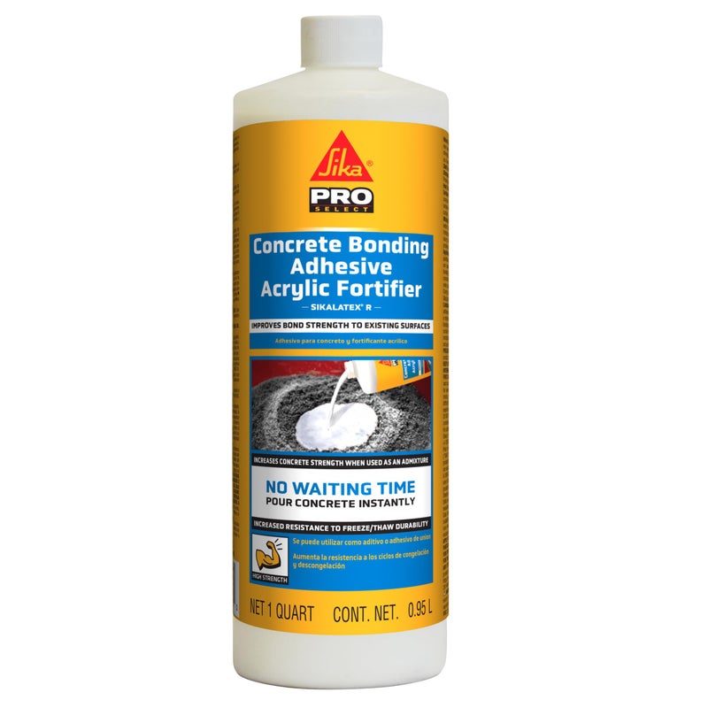 SIKA SikaLatex R Concrete Adhesive Glue - Acrylic Admix for Enhanced Bonding in Portland Cement Mortar & Concrete - Freezing/Thaw Resistant - 1 Quart - Image 1